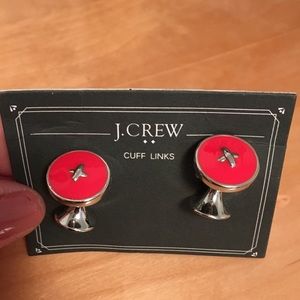 J.Crew Red & Silver Cufflinks